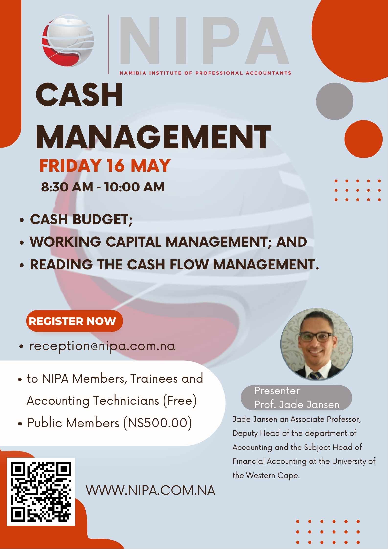 Cash Management- Prof. Jade Jansen